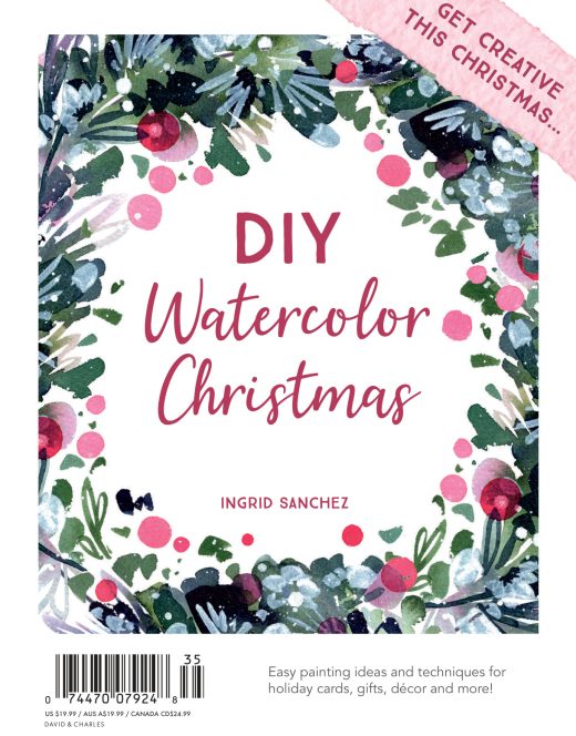 جلد مجله آموزش نقاشی آبرنگ کریسمس Art Academy Monthly DIY Watercolour Christmas
