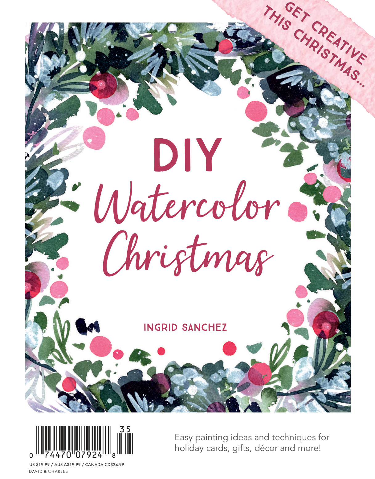 جلد مجله آموزش نقاشی آبرنگ کریسمس Art Academy Monthly DIY Watercolour Christmas