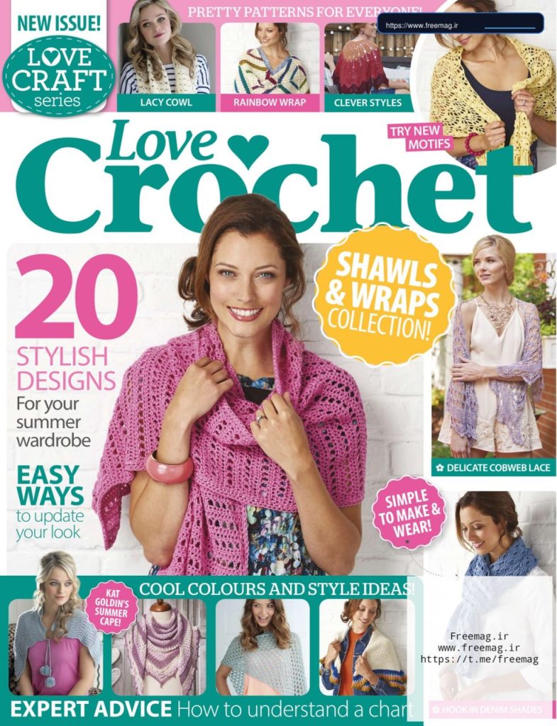 جلد مجله تخصصی قلاب‌بافی Love Crochet شماره ۳۶ سال ۲۰۲۶ شامل پروژه‌ها و الگوهای مدرن بافتنی