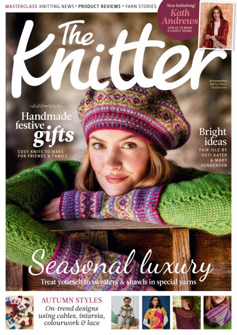 جلد مجله The Knitter – Issue 233, 2026 شامل طرح‌های بافتنی و پلیورهای دست‌بافت مدرن